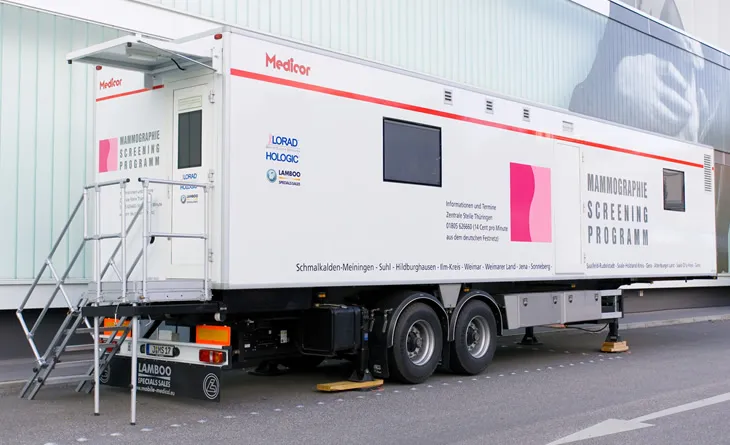Mammobil für das mobile Mammographie-Screening